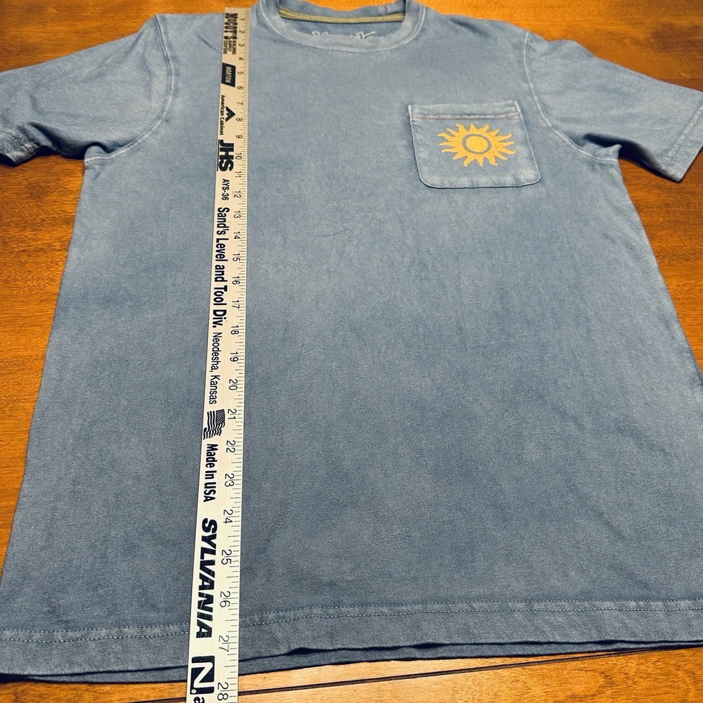Howler Bros Brother Sun Drinker Cotton T-Shirt Blue Resin Garment Wash Small - Picture 6 of 6